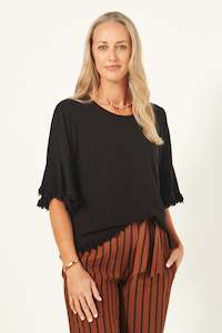 Tops: Lovella Top Black