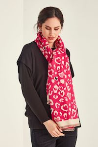 Cora Reversible Scarf Cerise