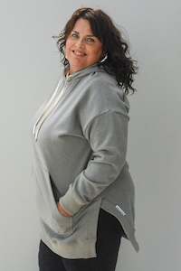 New In 1: Cozy Up Long Womens Hoodie Grey