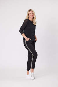 Aria Top Black Glitter