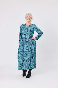 All Seasons Dresses: Kimmi Dress Turquoise Cat