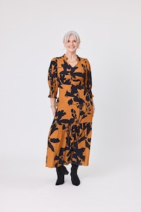 All Seasons Dresses: April Dress Toffee Print