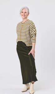 All Seasons Knitwear: Ella Skirt Olive