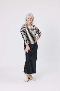 Alice Top Black White