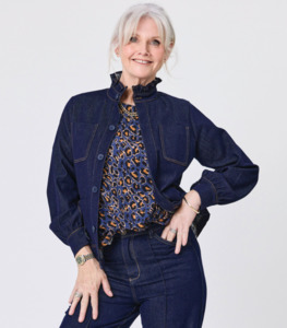 8: Liv Denim Jacket Dark Blue