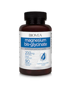 Brain Memory: Biovea Magnesium bis-glycinate 200mg 90 vegetarian capsules