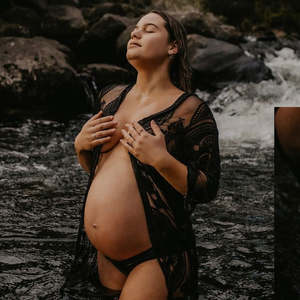 Size 16: Black Lace Kimono | Size Large