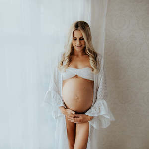 Kimono: Boudoir Lace Sleeve Kimono | Free Size 8 - 14