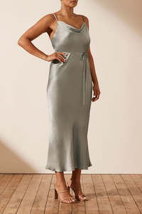 Size 16: La Lune Bias Cowl Midi in Sage