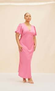 Pink Ribbon Collection: Uma Satin Dress