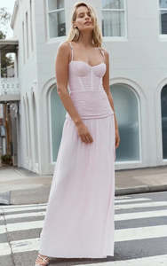 New Arrivals: Double Time Pleat Dress in Hydrangea