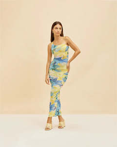 Long Dresses: RUBY Miami Mesh Dress - Buttercup