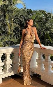 Bec & Bridge Samara Halter Maxi Dress