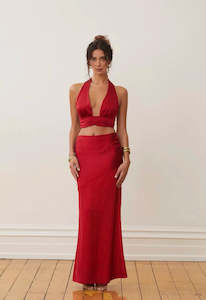 Arcina Ori Rosalina Set - Deep Cherry Red