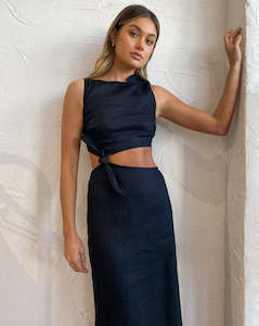 Sir The Label Ambroise Knot Dress - Black