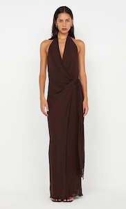 Bec & Bridge Soneva Wrap Dress - Dark Chocolate