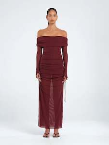 Long Dresses: Benni Blaire Midi Dress Plum
