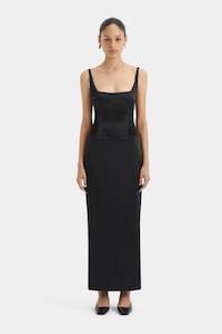 Birthday Girl Outfits: SIR The Label Sonora Evening Midi Dress - Black
