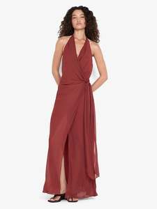 Long Dresses: Bec & Bridge Soneva Wrap Dress - Rust