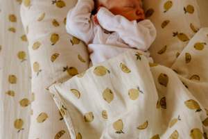 Muslin Fitted Bassinet Sheets: Fitted Bassinet Sheet | Lemon