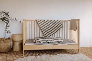 Fitted Cot Sheet | Hank Stripe