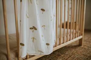 Swaddle Blankets: Muslin Swaddle Blanket | Mushroom