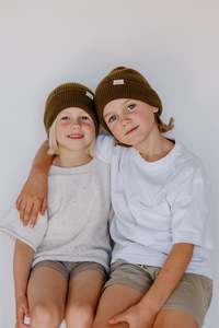 Heirloom Merino Blanket: Merino Rib Beanie | Olive