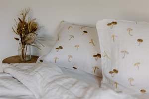 Muslin Pillowcases: 100% Muslin Pillowcase | Mushroom