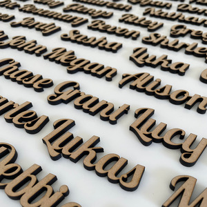 Wooden place cards - Laser cut Leo Design Studio