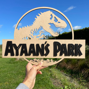 Products: Jurassic - Laser cut sign Leo Design Studio