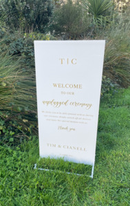 Products: Unplugged ceremony welcome sign - Cianell Leo Design Studio