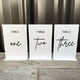 Acrylic table numbers - Design 1 Leo Design Studio
