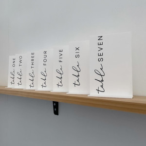 Products: Acrylic table numbers - Design 2 Leo Design Studio