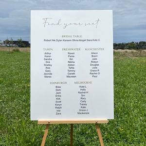 Products: Seating plan - Olivia Leo Design Studio