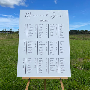 Seating plan - Jess Leo Design Studio