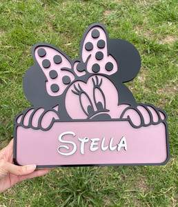 Products: Minnie mouse sign Leo Design Studio