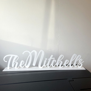 Products: Laser cut bridal table sign Leo Design Studio