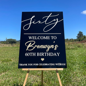 Products: 60th birthday sign Leo Design Studio