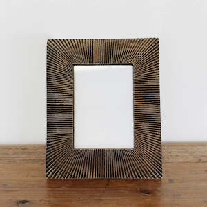 Homewares: Etched Large Photo Frame in Antique Brass