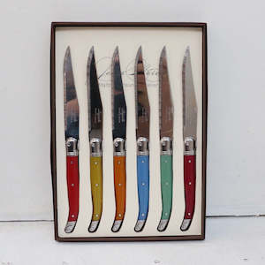 Laguiole Multicoloured Steak Knives Set of 6