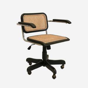 Best Selling: Ludlow Office Chair with Natural Cane and Black Wooden Frame