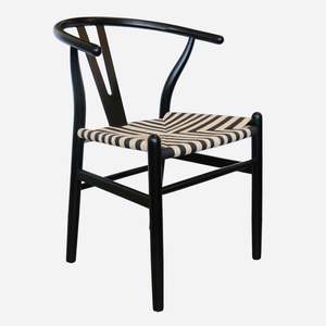 Elm Wishbone Chair in Black