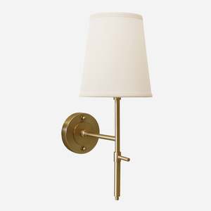 New York Wall Sconce in Antique Brass Finish