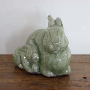 Rabbits in Moss Green