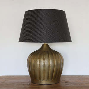 Saffron Urn Lamp Base in Brass Antique Finish