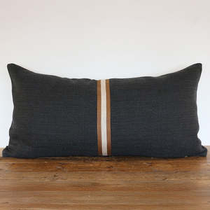 Libeco Jasper Pillow Cover in Faded Black 40 x 80cm