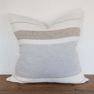 Libeco The Belgian Pillow Cover in Oyster Stripe 50 x 50