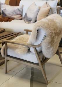 Long Wool Sheepskin Rug / Chair Pad 135 x 60cm - Nappa
