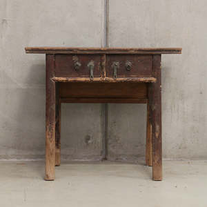 Antique Wooden Console with Drawers 970L