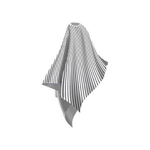 Capes Aprons: Wahl Lightweight Kids Cape Pinstripe White